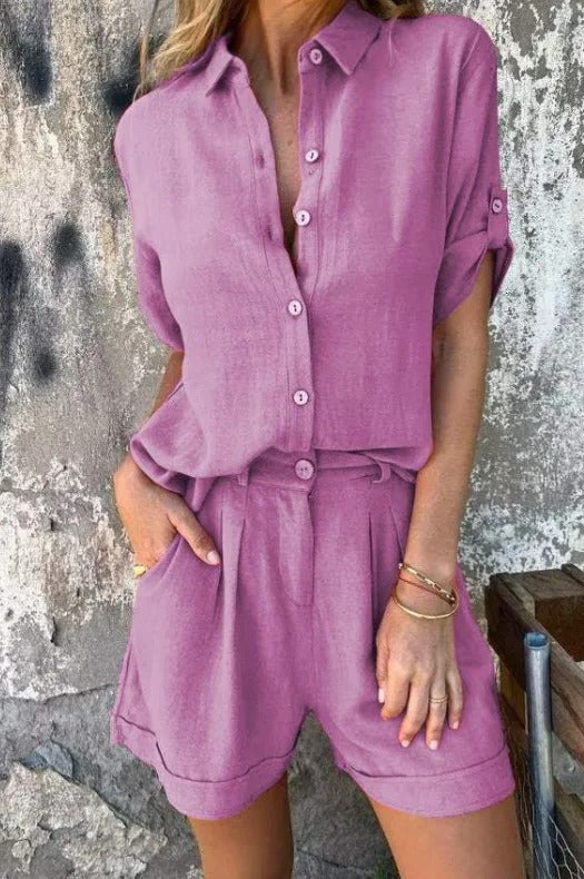 Melda™ - Breezy Buttoned Set